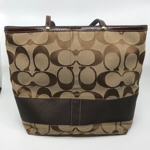 Coach Signature Logo Tote Bag